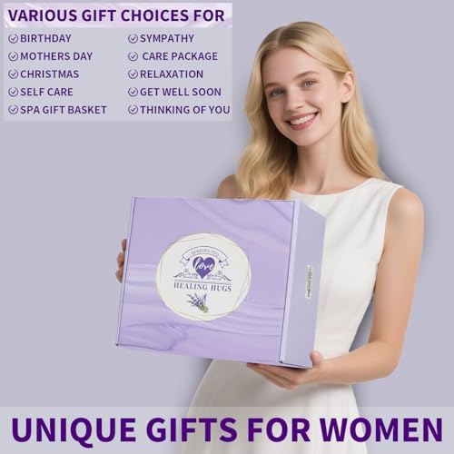 Self Care Get Well Soon Gifts for Women - Spa Care Package for Recovery, Birthday, Sympathy, Thinking of You - Gift Basket for Mom, Wife, Friend, Sister, Her, Encouragement Gift Box