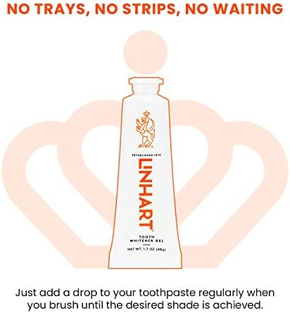 LINHART Teeth Whitener Gel with Hydrogen Peroxide, Tooth Whitener for Sensitive and Normal Teeth - No Sensitivity, Effective, Whitens Teeth with 50% More Strength