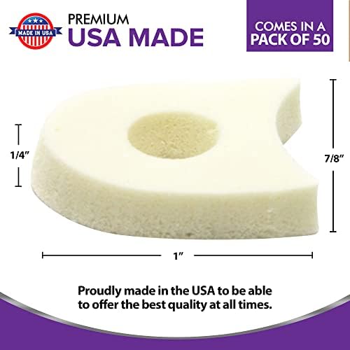 Premium Foam Toe Separators for Women and Men - Made in USA - Foam Toe Spacers for Corn, Blister, and Hammer Toe Relief - 1/4 Inch (50 Pack)