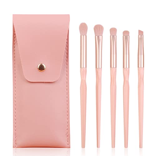 Pink Portable Eye Shadow Brush Set, Vegan Eyeshadow Brushes Set, Small Nose Contour Brush, Diamond Eyeshadow Brush, Eyeshadow Blending Brush, Colorful Eye Makeup Brushes Set Professional.