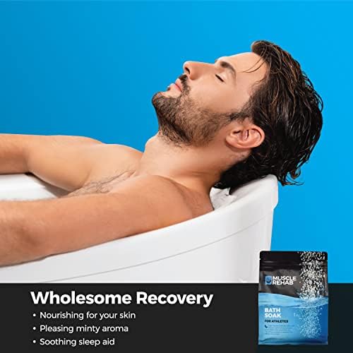 Epsom Salts with Arnica for Soaking for Pain-Magnesium Soak for Sports Recovery, Soak for Athletes with Essential Oils, and Turmeric - Hydrating Sore Muscle Bath Soak