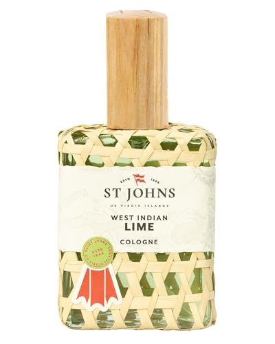West Indian Lime Cologne for Men. 4 Oz Spray Cologne Fresh Lime in Signature Bottle. St Johns Fragrance Company