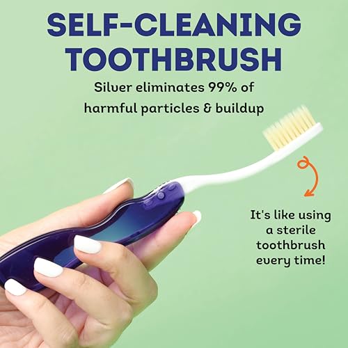 MOUTHWATCHERS Dr Plotkas Soft Flossing Toothbrush, Folding Travel Toothbrush for Adults, Ultra CleanToothbrush, Good for Sensitive Teeth and Gums, 4 Pack