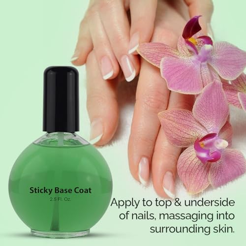 PRO NAIL Sticky Base Coat Nail Polish - Long-Lasting Adhesion, Secure Nail Polish - 2.5 Oz