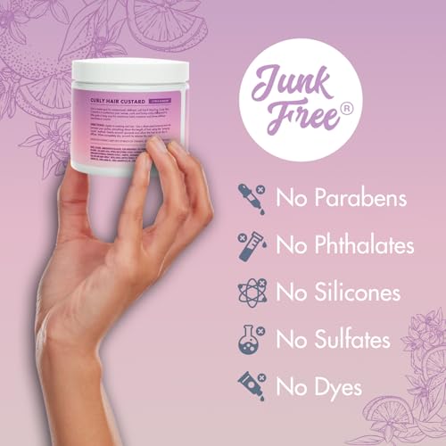 MopTop Curly Hair Gel Custard - Styling Gel for Moisturizing and Defining Soft Curls, Lightweight and Anti Frizz, Curly Hair Products for Waves, Coils & Kinks (Citrus Kumquat, 16oz)