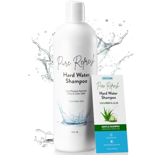 Pure Refresh Hard Water Shampoo – Removes Mineral Buildup from Well Water & Swimming Pools – Sulfate-Free Daily Hair Treatment – Safe for Men & Women – Made in USA (16 oz)