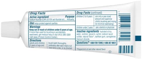 Tom's of Maine Travel Size Anticavity Fresh Mint Toothpaste, 3 oz. 6-Pack (Packaging May Vary)