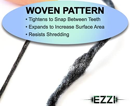 Woven Expanding Dental Floss | Naturally Waxed & Textured w/Charcoal & Xylitol to Optimally Clean Gums | Mint | Thick & 109 Yards