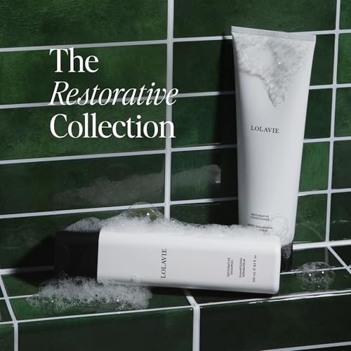 LolaVie Restorative Shampoo (8.5 oz) & Restorative Conditioner (8.5 oz) - Repairs Look of Damage, Protects from Breakage, Reduces Frizz for 12x Softer, Smoother Hair - Color Safe - All Hair Types