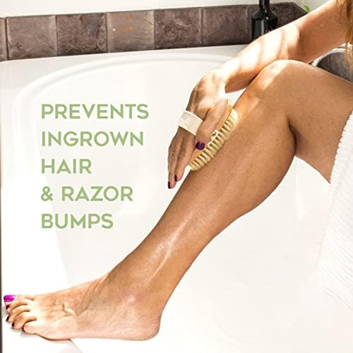 Premium Vegan Dry Brush by Zen Me, Exfoliate with Firm Cactus Bristles for Cellulite and Lymphatic, Body Scrub Brush for Vegan Skincare, with Detox eBook Gift