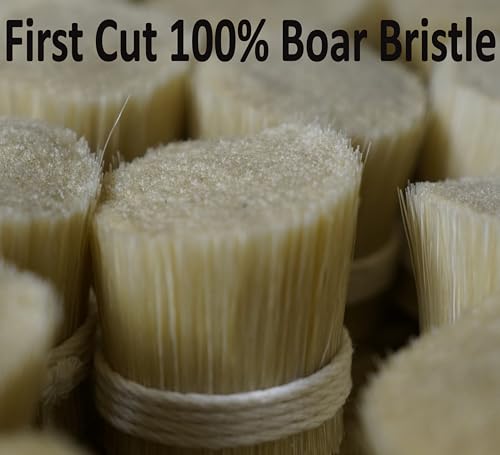 Made in Germany - SHASH + KELLER 100% First Cut Boar Bristle Nail Brush - Gently Removes Dirt and Grime for Clean Hands - Exfoliates Skin for Soft, Smooth Texture, Wood (Olive)