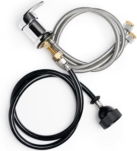 Professional Beauty Salon Shampoo Sink Bowl Faucet and Sprayer Kit with Vacuum Breaker and Flexible Spray Hose - Chrome Finish