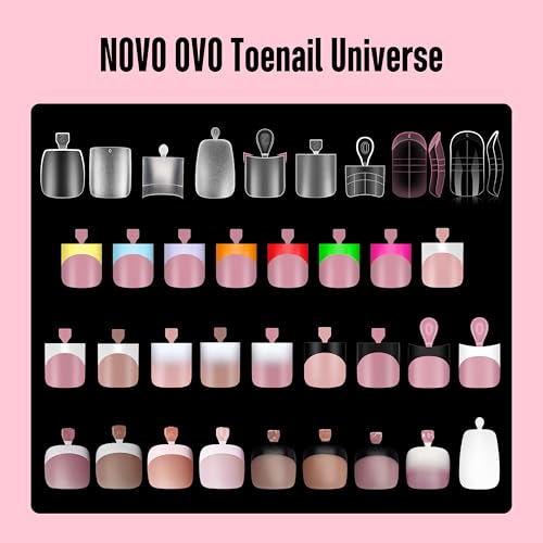 Upgraded Flexible Half Cover Soft Gel Fake Toe Nail Tips with Auxiliary Line for Toenail Extension, Sharp Square Medium Wide for Men Women Acrylic pedicure in Salon x 15 Sizes 240 Pcs