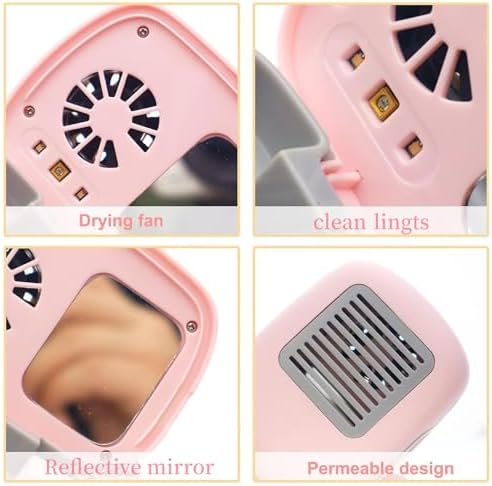 Toothbrush Travel Cover, Toothbrush Travel Case With Air Drying Function, Rechargeable Portable Toothbrush Travel Container with Holder for Household and Travel - pink