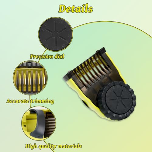 Oneblade replacement blade Professional Blade Trimmer with Adjustable Hair Guards Combs-Compatible with Philips Shaver Norelco OneBlade QP2520 QP2530 QP2630 QP6510 Shift Sizes from 0.4 to 10 mm