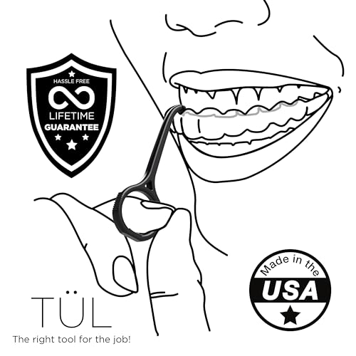 TÜL | Only Invisalign Remover Tool Made in the USA | Lifetime Replacements | Ortho Recommended Aligner Remover Tool & Retainer Remover Tool | Black 4 Pack | Top Invisalign Accessories