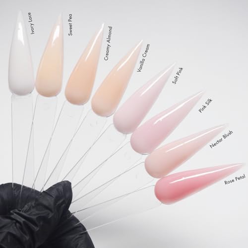 Cool Tone Acrylic Powder Collection - Essential Nude and Pink Cover Powder - Smooth Application - Professional Quality for Nail Technicians - Beginner Friendly - 8-Piece Set with 2oz/56g