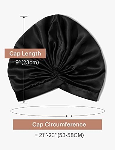 LilySilk Silk Bonnet for Sleeping Womens 100% Mulberry Silk Sleep Cap Hair Wrap for Curly Long Hair