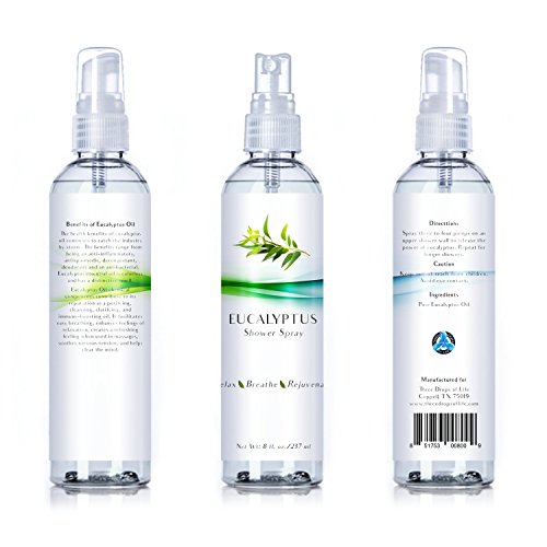 Luxury Eucalyptus Shower Spray - Best Eucalyptus Mist for Spa & Bath (8oz)