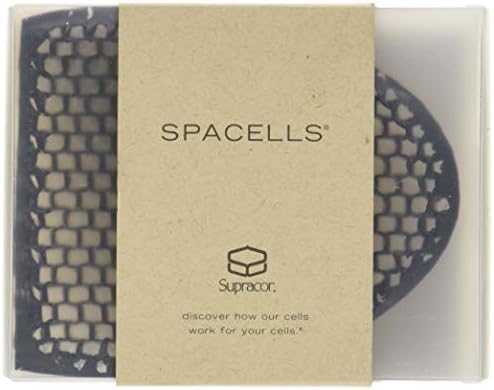 Supracor SpaCell Facial Sponge - Face Scrubber, Honeycomb Face Exfoliator for Smoother, Softer, and Younger Looking Skin, Black, One Pack
