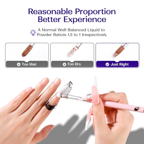 Professional Acrylic Nail Liquid: 8fl.oz Acrylic Liquid for Acrylic Powders Non-Yellowing for MMA-Free DIY Home Nail Salon Use