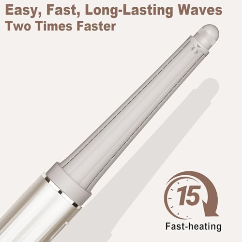 Long Curling Iron Conical Barrels Attachment for Shark FlexStyle Accessories, 0.78-1.4Inch Auto-Wrap Curlers for Thin Lighter Hair to Defined Curls or Voluminous Bouncy Waves