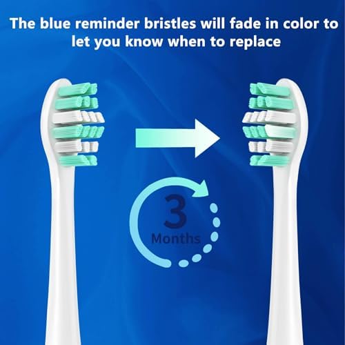 Replacement Toothbrush Heads for Philips Sonicare C2 Replacement Heads 10 Pack Vivena (White, Small)