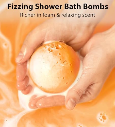 Natural Detox Bubble Bath Bombs Apple Cider Ginger Lemon Essential Oils Cleanse Hydrate Skin Extra Large Handmade Relaxing Spa Gift for Women Men
