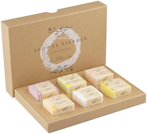 Premium Organic Shower Steamer- Shower Steamers Aromatherapy Essential Oil Infused, 6 Cubes Body Restore Shower Steamers Spa Gifts for Women, Shower Bombs