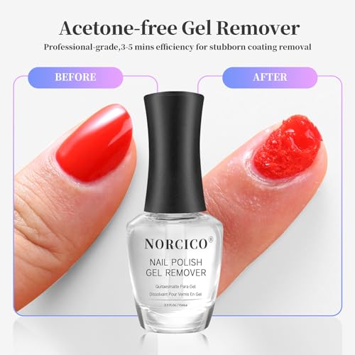 Gel Polish Remover Kit for Gel & Shellac Nails – 2-5-Minutes Fast Removal, No Soak Needed with Cuticle Pusher | Acetone-free Gel Remover for Nails, Travel-Friendly & Pro-Grade, At-home Salon Use