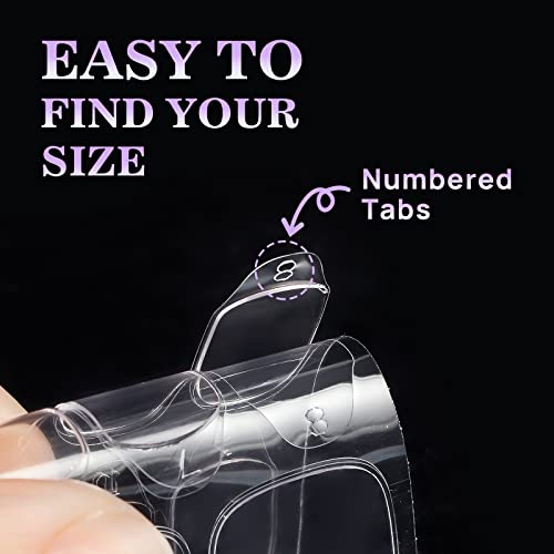 Nail Adhesive Tabs for Press On Nails - BTArtbox 20 Sheets 15 Sizes Ultra Thin & Waterproof Nail Stickers for Fake Nails, 600PCS Double Sided Jelly Nail Sticky Tabs for Manicure