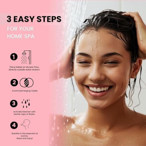 Premium Organic Shower Steamer- Shower Steamers Aromatherapy Essential Oil Infused, 6 Cubes Body Restore Shower Steamers Spa Gifts for Women, Shower Bombs