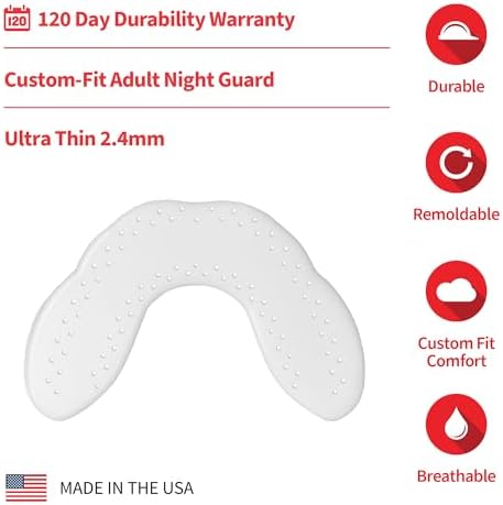 SOVA Max Night Guard - 2.4mm Thin - Custom-Molded Fit - Protects Against Nighttime Teeth Grinding & Clenching - FSA/HSA Eligible - Odor & Taste Free - Remoldable Up to 20 Times - Non Toxic