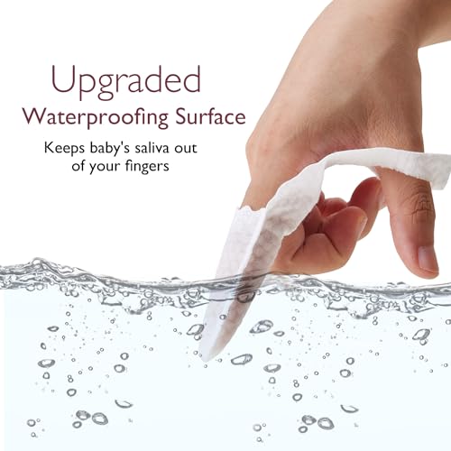 Momcozy Baby Finger Toothbrush, Wipes Toothbrush, Tongue Cleaner & Gum Wipes - 30 Count
