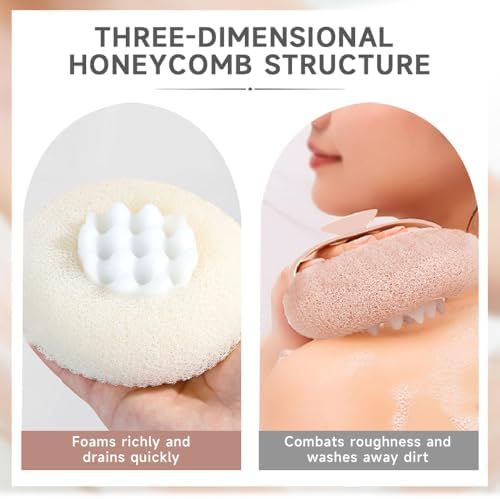 Super Soft Sunflower Suction Cup Bath Ball, 2025 Upgraded 2-in-1 Bath Sponges for Shower Women, Body Wash Infused Sponge, Bath Shower Scrubber Loofah for Women Cleaning Brush (3)