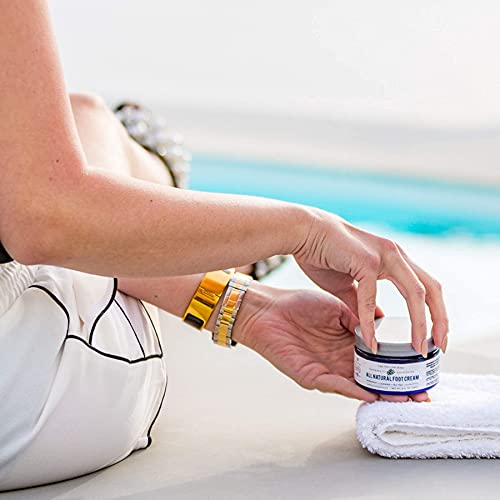Yellow Bird Natural Foot Cream - For Dry and Cracked Feet Repair. Organic Athlete’s Foot Balm. Salve Moisturizer for Heel Care & Callus Treatment with Tea Tree Oil & Peppermint Essential Oils