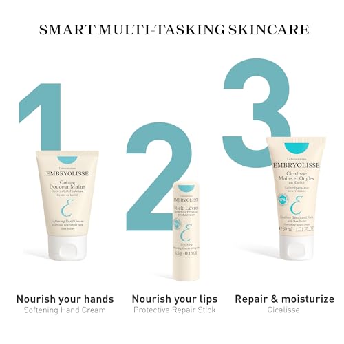 Embryolisse Cicalisse Hands and Nails Cream with Shea Butter & Glycerin. Soothes, Restores Dry & Damaged Skin, and Strengthens Nails, 1.01 fl oz