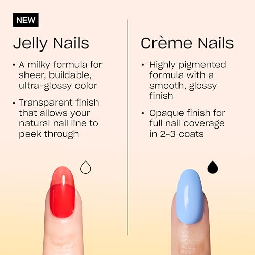 OPI Infinite Shine Gel-Like Lacquer | Opaque Crème, Glitter, and Sheer Jelly Long Lasting Wear Vegan Nail Polish Shades | Make 'Em Jelly! Collection | Summer 2025