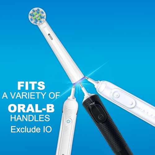 Replacement Toothbrush Heads for Oral B Pro 1000 Replacement Heads,Braun Replacement Brush Heads Refill Compatible with Genius X,Smart 1500,Pro 5000,8 Count,White