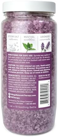 Village Naturals Therapy Nighttime Concentrated Mineral Bath Soak, 20 oz, Pack of 4