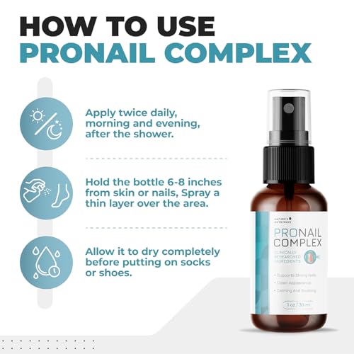 Pronail Complex Spray - ORIGINAL FORMULA Toenail Treatment Extra Strength, Restores Appearance of Discolored/Damaged Nails, Toe and Fingernail Repair - 100% Natural Ingredients - 1 Month Supply