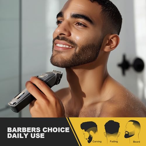 SUPRENT Hair Clippers for Men Professional, USB-C Rechargeable Cordless Clippers for Hair Cutting, Mens Hair Clippers and Trimmer Kit for Barber with LED Display for Barbers & Home Use