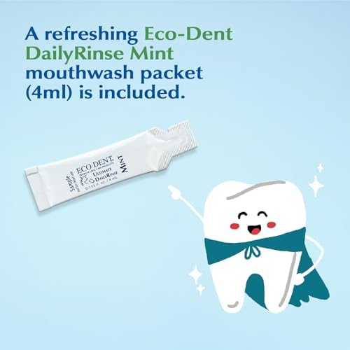 Eco-Dent Alcohol-Free Mouthwash, Cinnamon - Ultimate Essential MouthCare, Oral Care Mouth Wash for Adults, Baking Soda Mouth Rinse with Essential Oils + DailyRinse Single-Use Pack, Mint