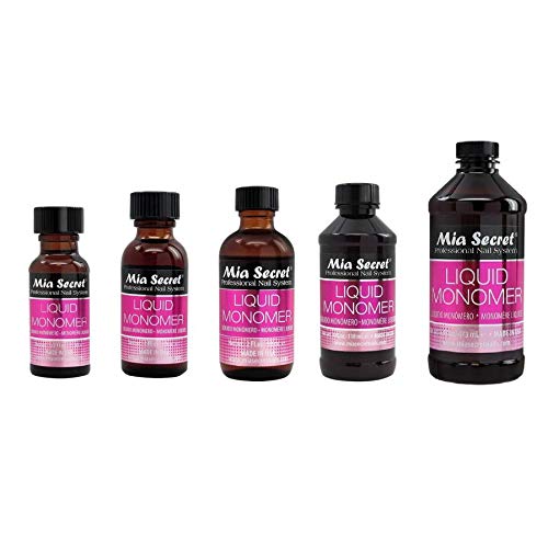Mia Secret Liquid Monomer 8 oz. Professional Acrylic Nail System - MMA FREE - Made in the USA