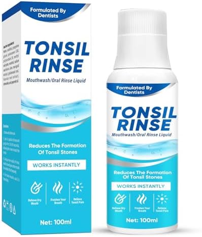 Tonsil Stone Remover, Natural Ingredients Mouthwash or Oral Rinse Liquid to Help Soothe Tonsils, Fast Effectively Soothe Dry Mouth & Freshens Breath Tonsil Stone Mouthwash, Smell Fresh