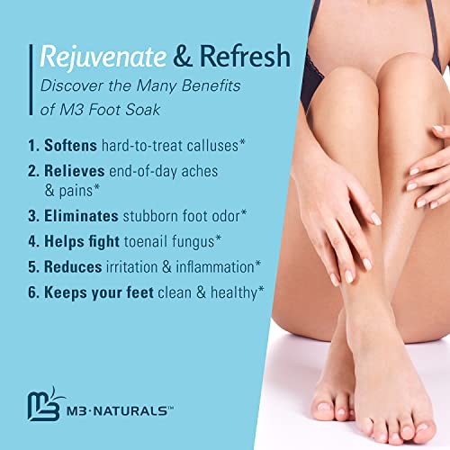 Tea Tree Oil Foot Soak and Epsom Salts for soaking | Foot Spa and Remedy for Athletes Foot, Stinky Feet, and Foot Soak for Dry Cracked Feet | Detox Foot Soak and Tea Tree Oil for Healthy Toenails 16oz