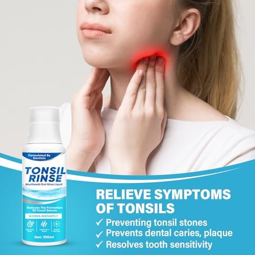Tonsil Stone Remover, Natural Ingredients Mouthwash or Oral Rinse Liquid to Help Soothe Tonsils, Fast Effectively Soothe Dry Mouth & Freshens Breath Tonsil Stone Mouthwash, Smell Fresh