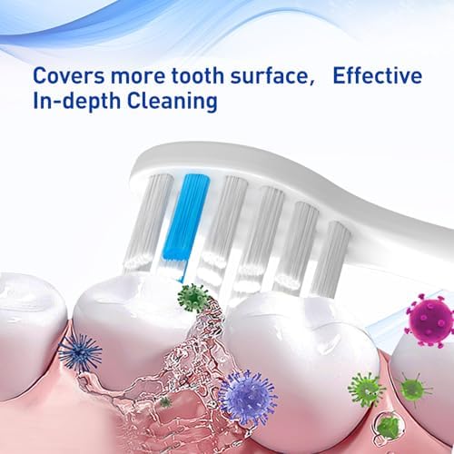 Toothbrush Heads Replacement Compatible with TAO Clean Electric Toothbrush, White, 10 Pack