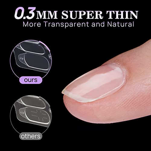 Nail Adhesive Tabs for Press On Nails - BTArtbox 20 Sheets 15 Sizes Ultra Thin & Waterproof Nail Stickers for Fake Nails, 600PCS Double Sided Jelly Nail Sticky Tabs for Manicure