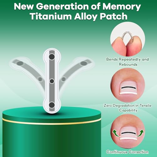 Titanium Alloy Ingrown Toenail Corrector New Version Ingrown Toenail Removal Tool Kit, Designed for Curved Nail Repair Big Toe Ingrown Toenail